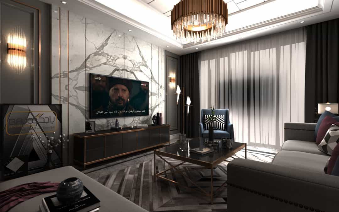 تصميم خلفية تلفزيون من رخام الستتواريو